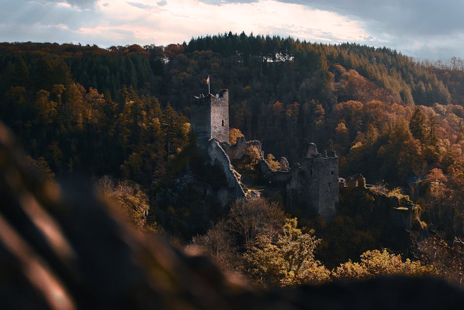 medieval german castle ruins countryside