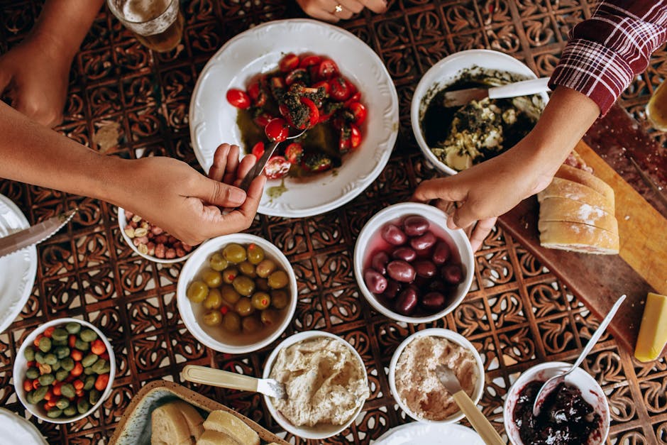 mediterranean family meal table