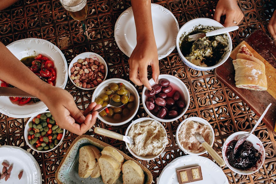 mediterranean food spread family
