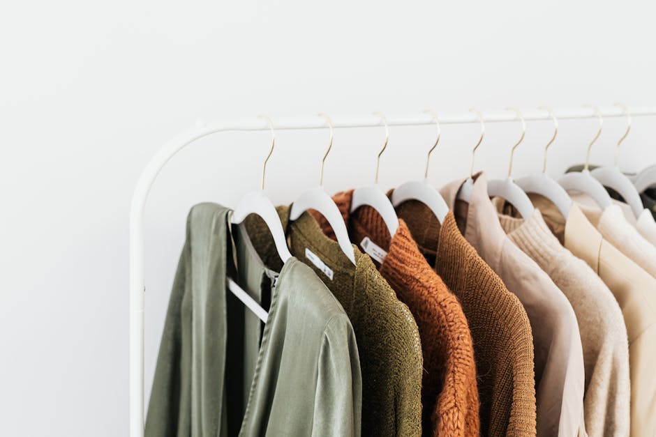minimalist capsule wardrobe display