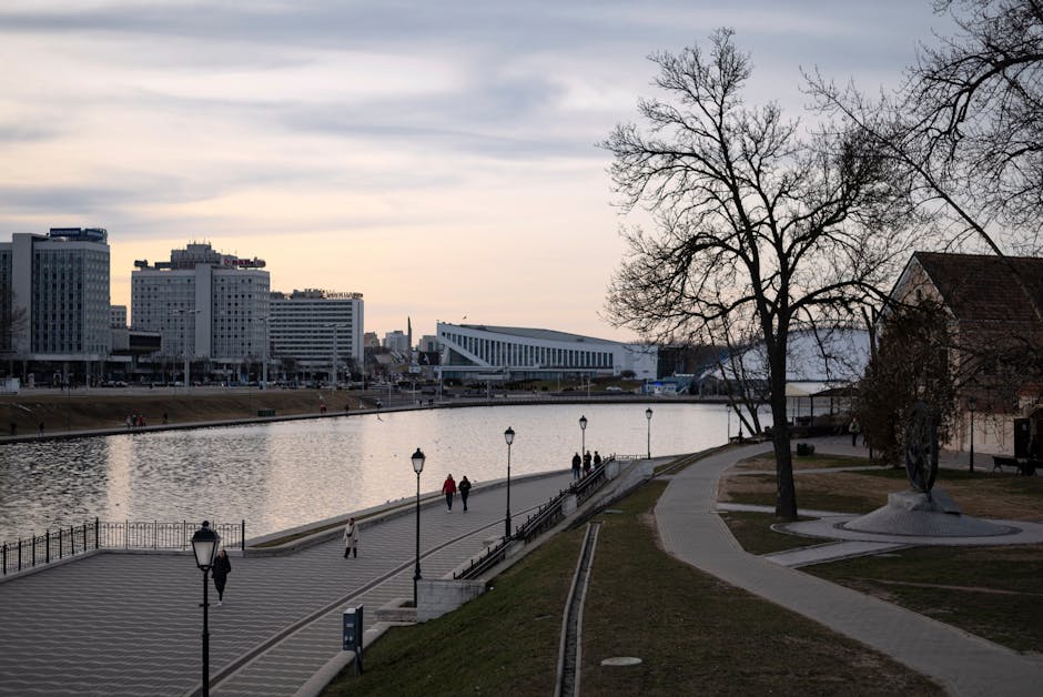 Minsk Svislach river park