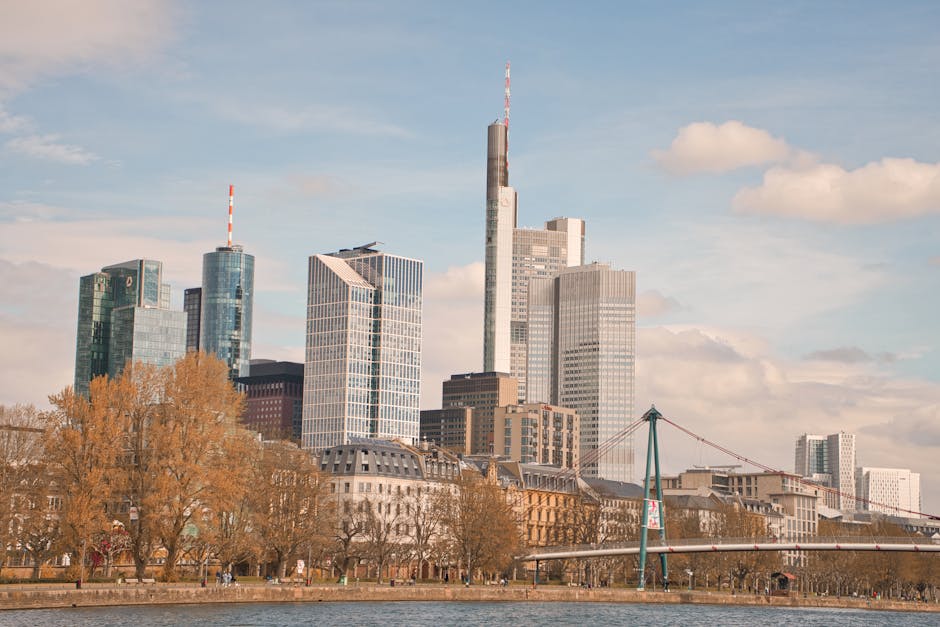 Modern German city skyline