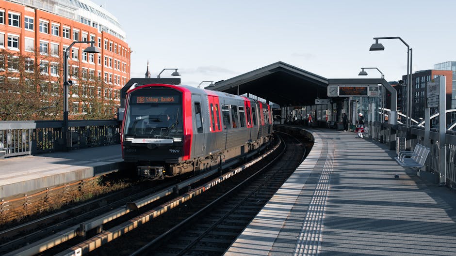 Modern German train station