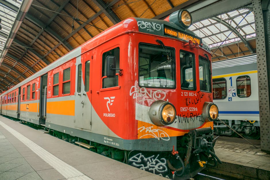 Modern train Eastern Europe travel