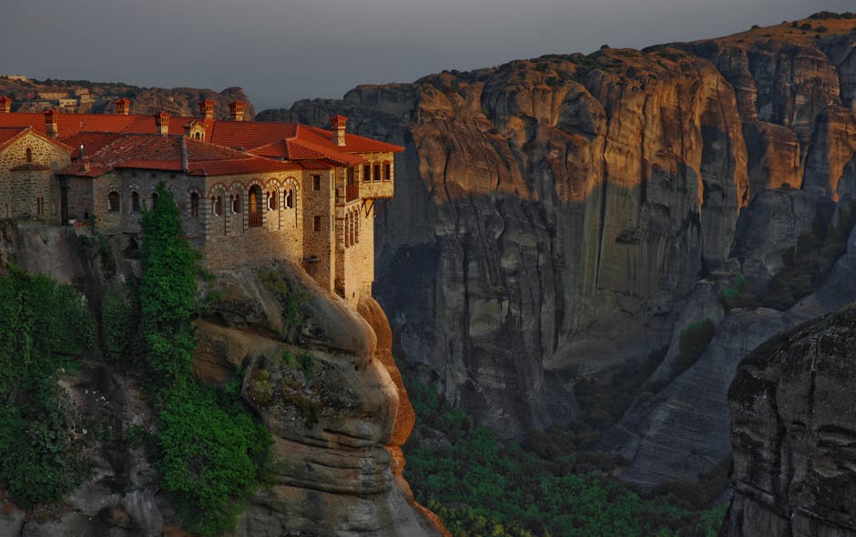 monastery sunset eastern europe
