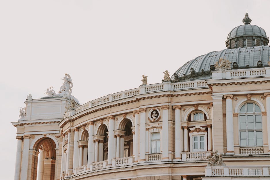 Odessa opera house sunset