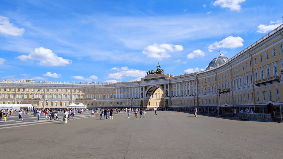 Palace Square St Petersburg panorama