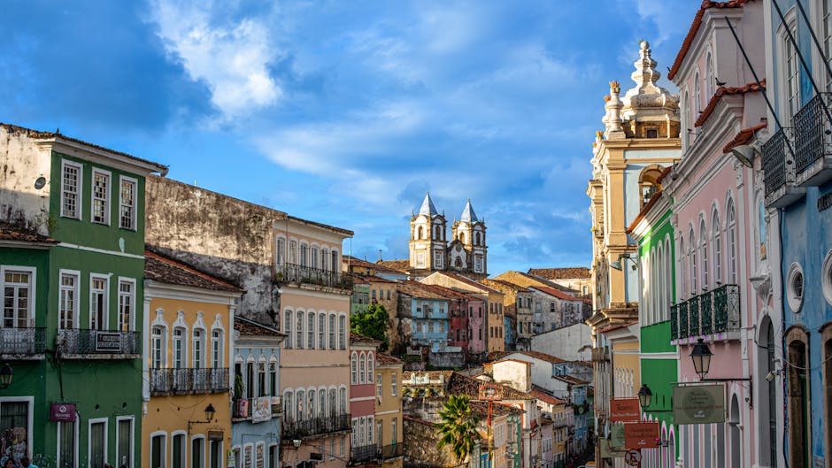 Pelourinho colorful colonial architecture