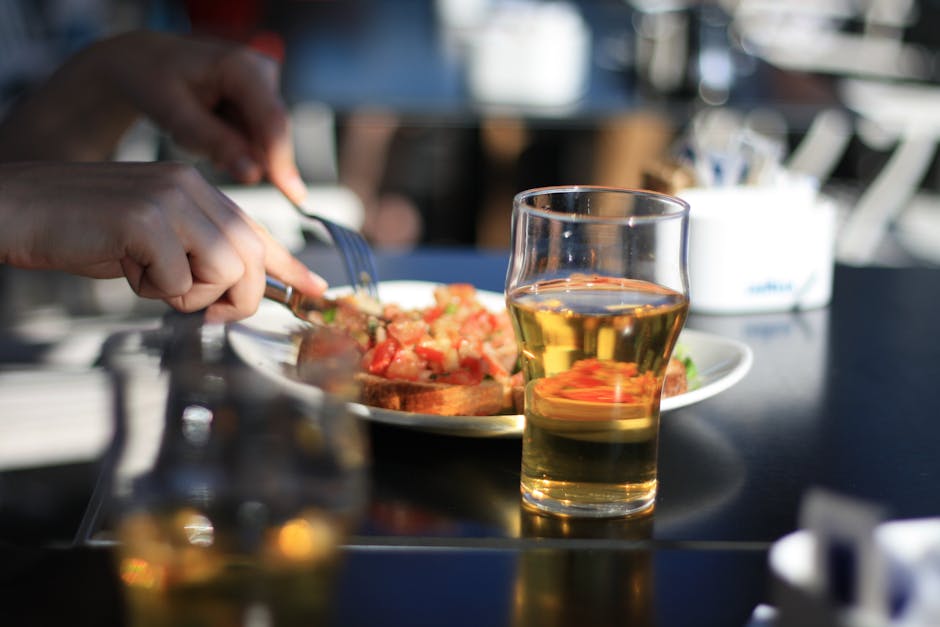 people eating tapas and drinking outside