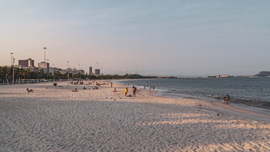 People enjoying Copacabana beach