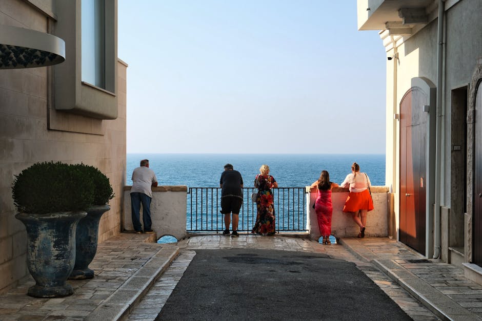 People enjoying slow life in Italy
