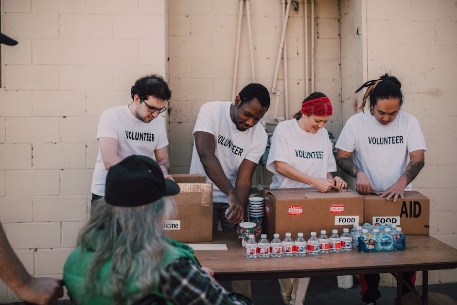 People helping each other