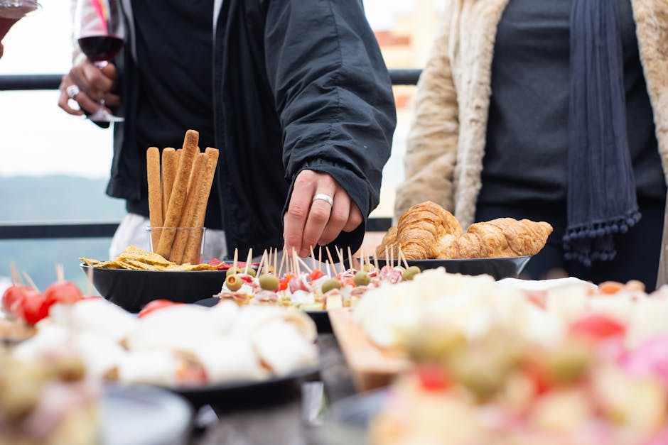 People sharing tapas outdoors