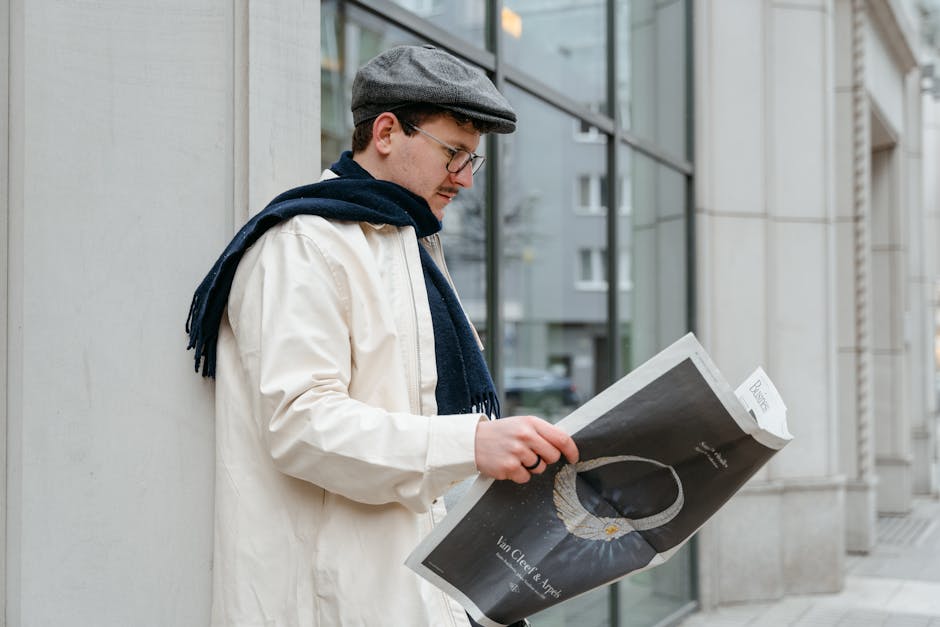 person adding scarf to basic outfit