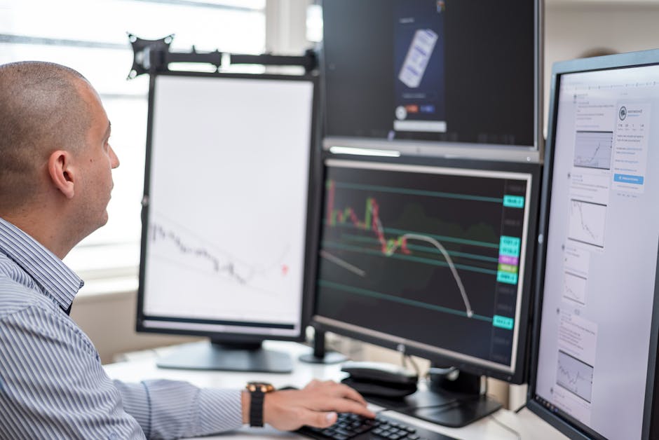 person analyzing AI generated charts
