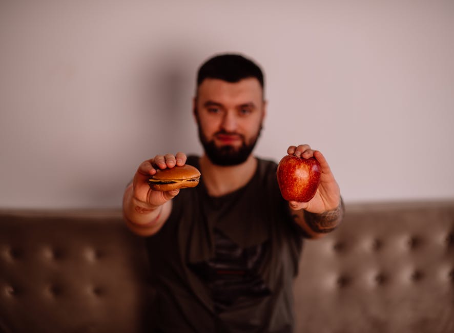 person making small healthy choices busy