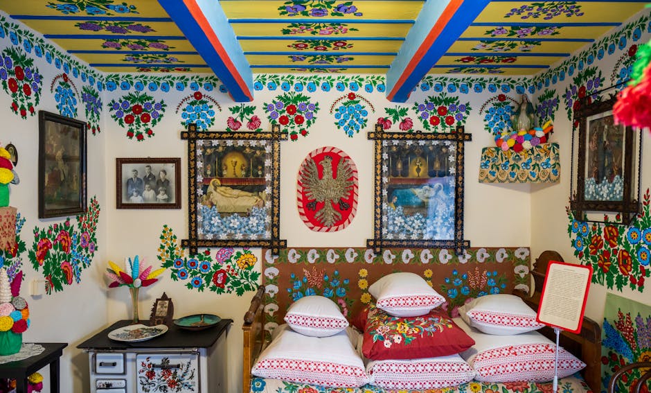 polish folk art modern home
