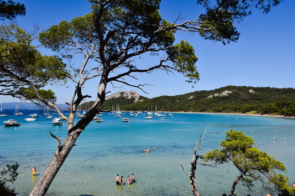 Porquerolles island sandy beach