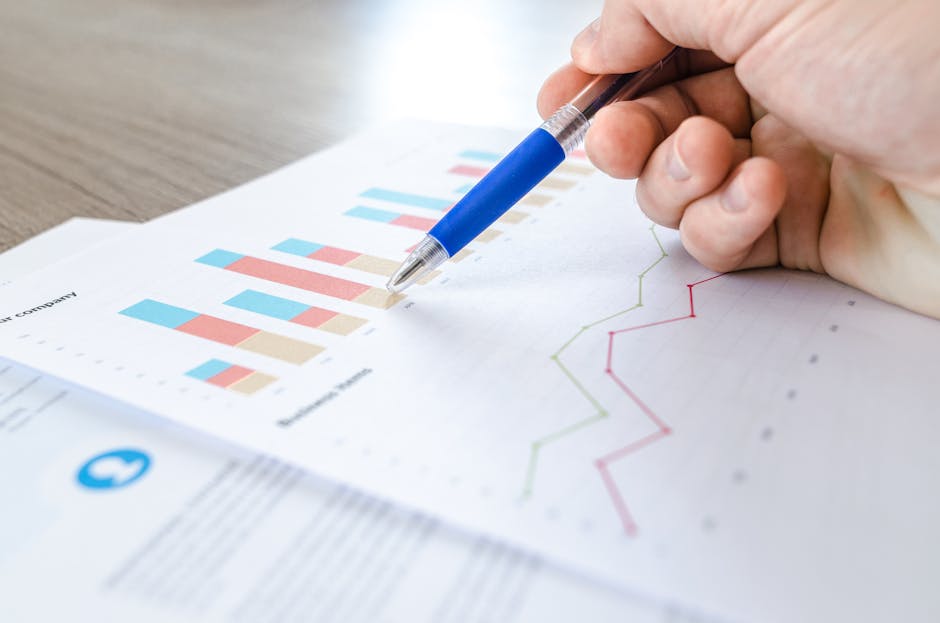 robot hand analyzing financial charts