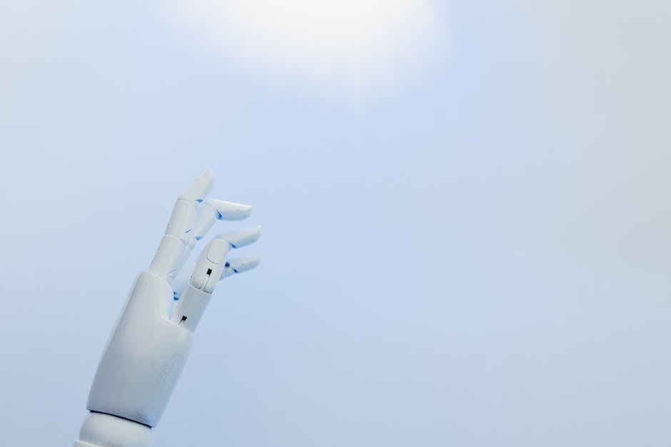 Robot hand interacting with online  cart