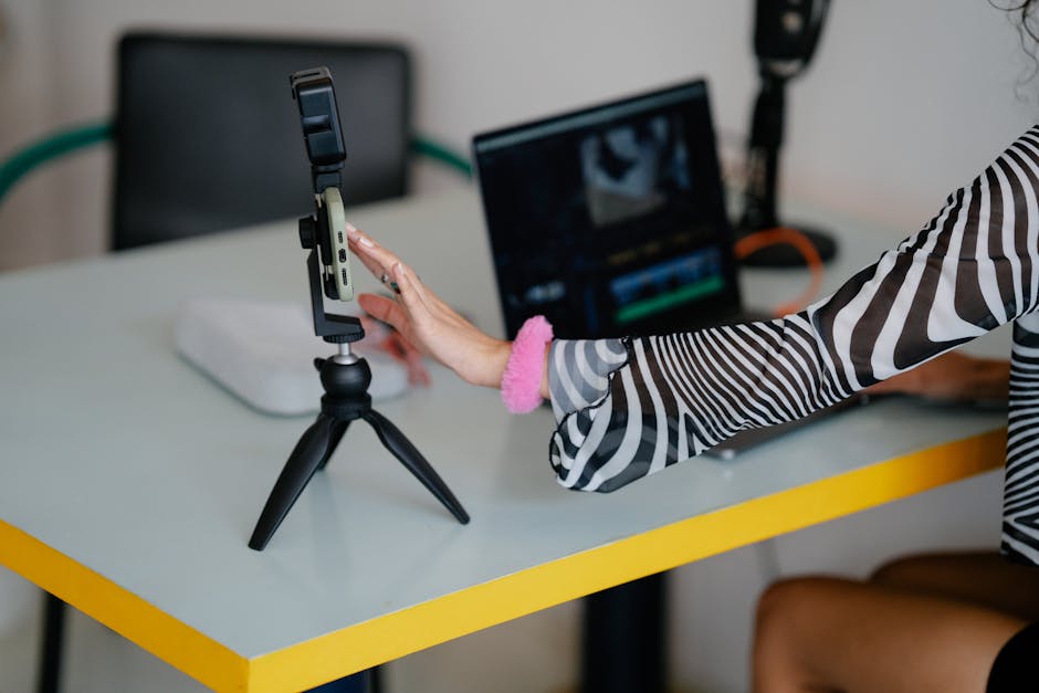 Russian content creator working with AI tools