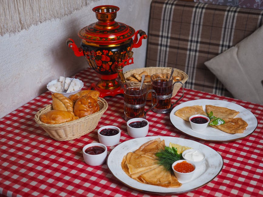 russian family dinner table