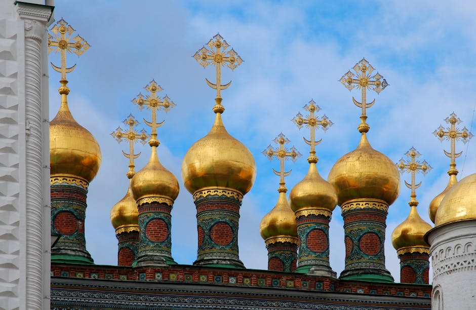 Russian Orthodox church golden domes