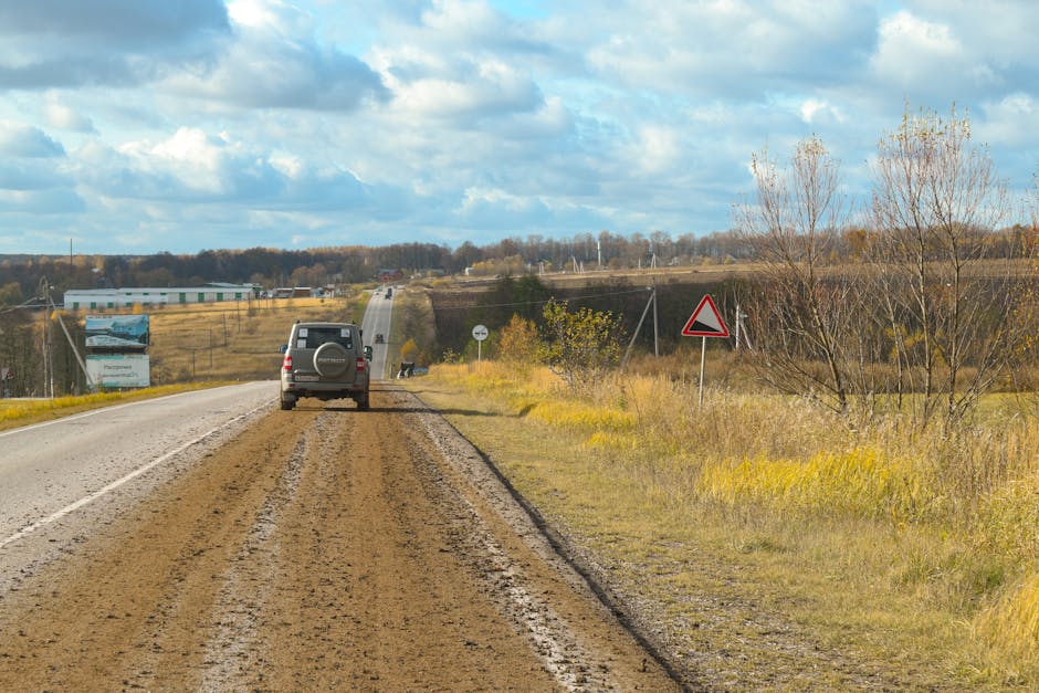 Russian train passing rural landscape