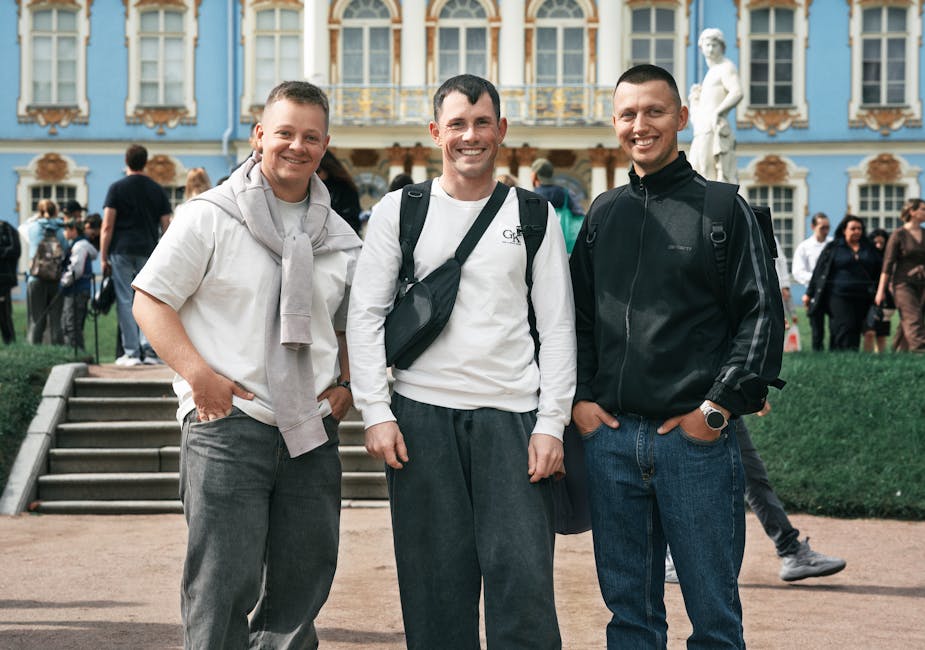 Russian urban style group friends