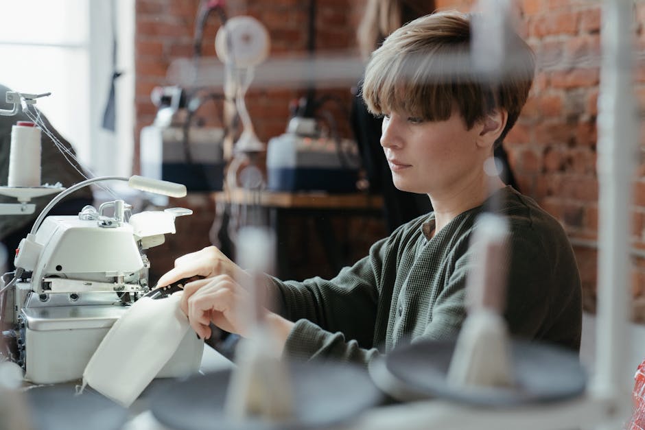 skilled tailor sewing machine