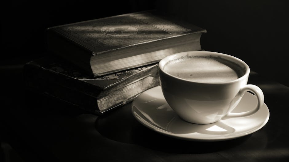 still life with coffee and book