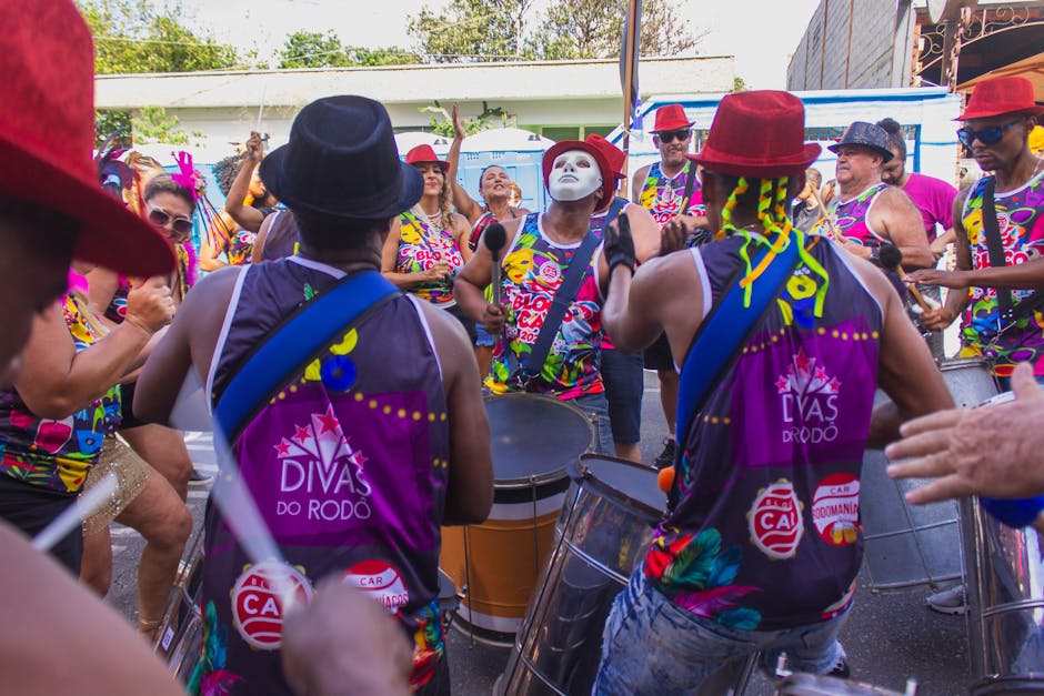 street party with live music and dancing in Brazil