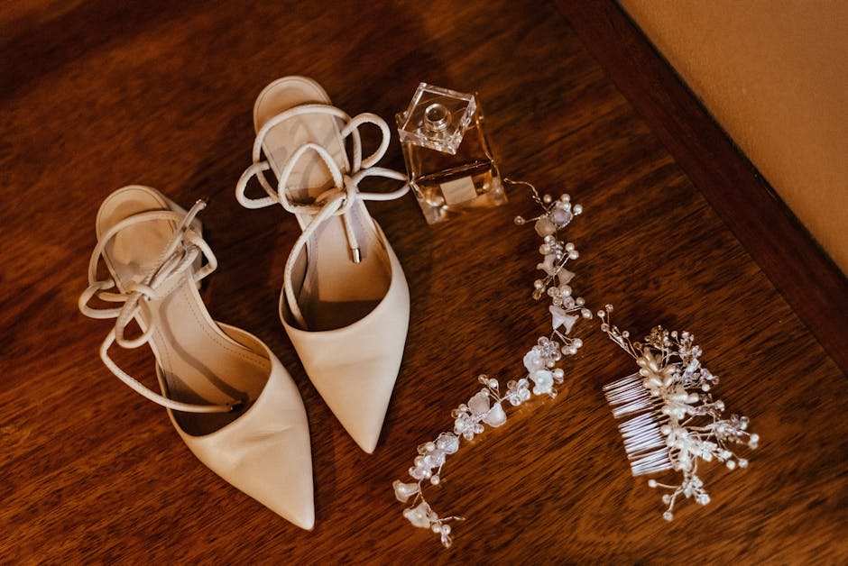 Styling accessories flat lay elegant