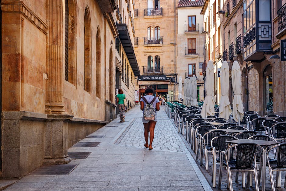Stylish old woman cafe Spain