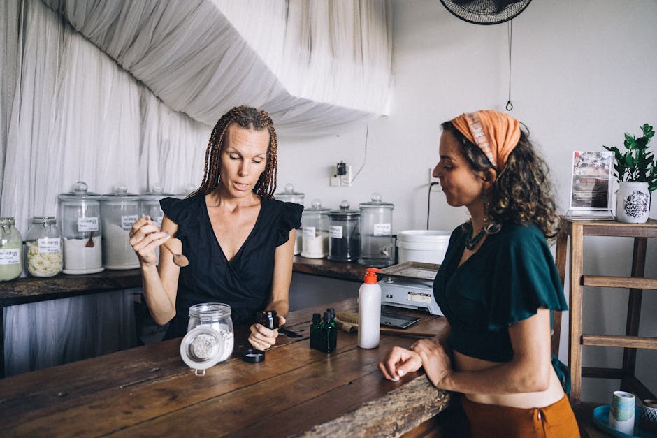 Sustainable beauty products in a Spanish boutique