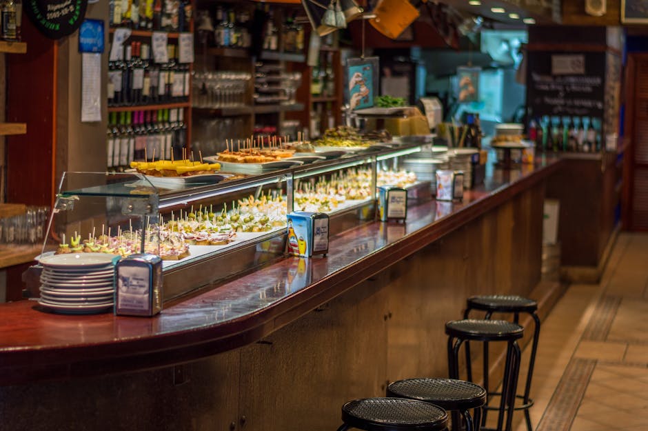 Tapas restaurant interior Spain