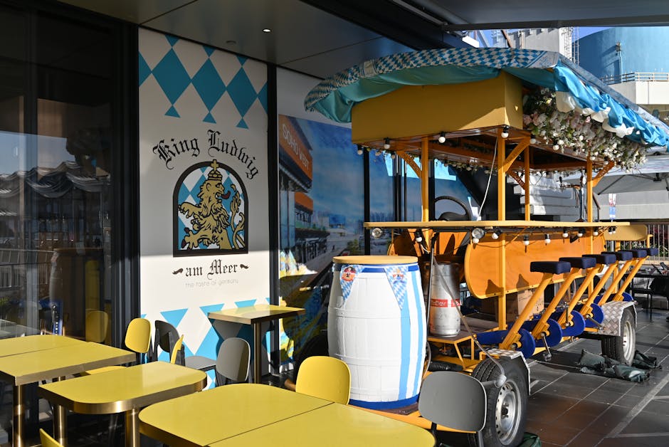 Traditional Bavarian beer garden