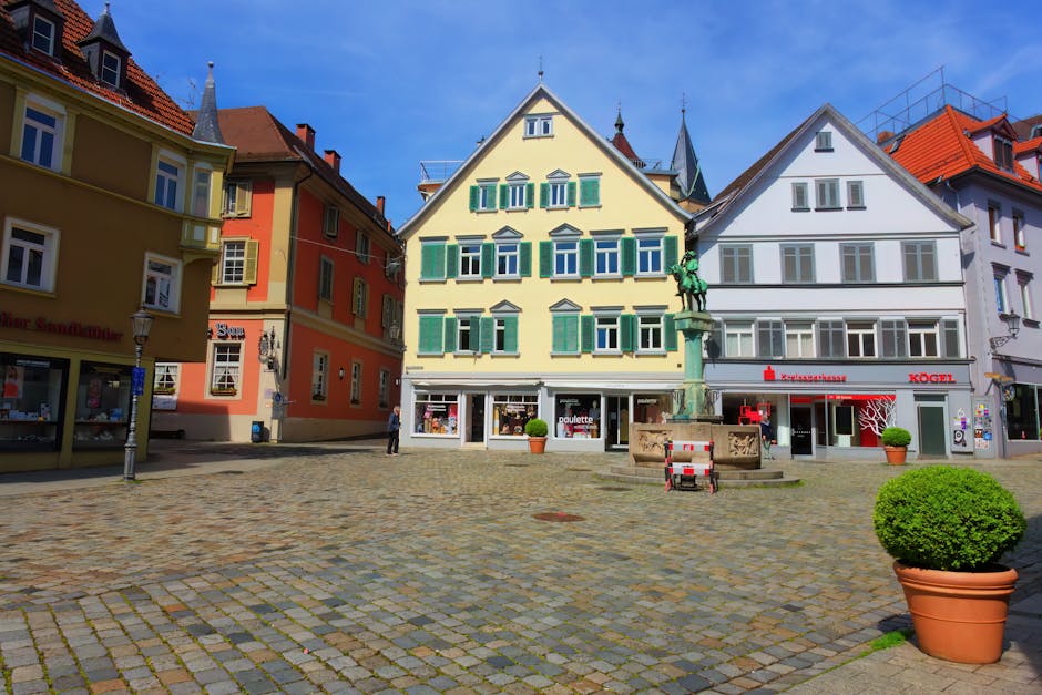 Traditional Bavarian town square