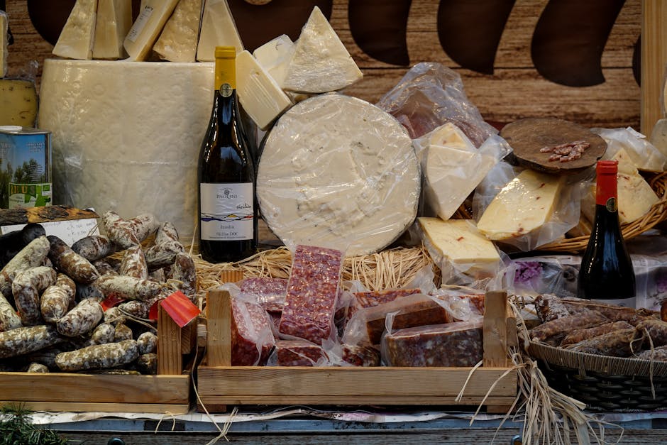 traditional french market artisanal cheese