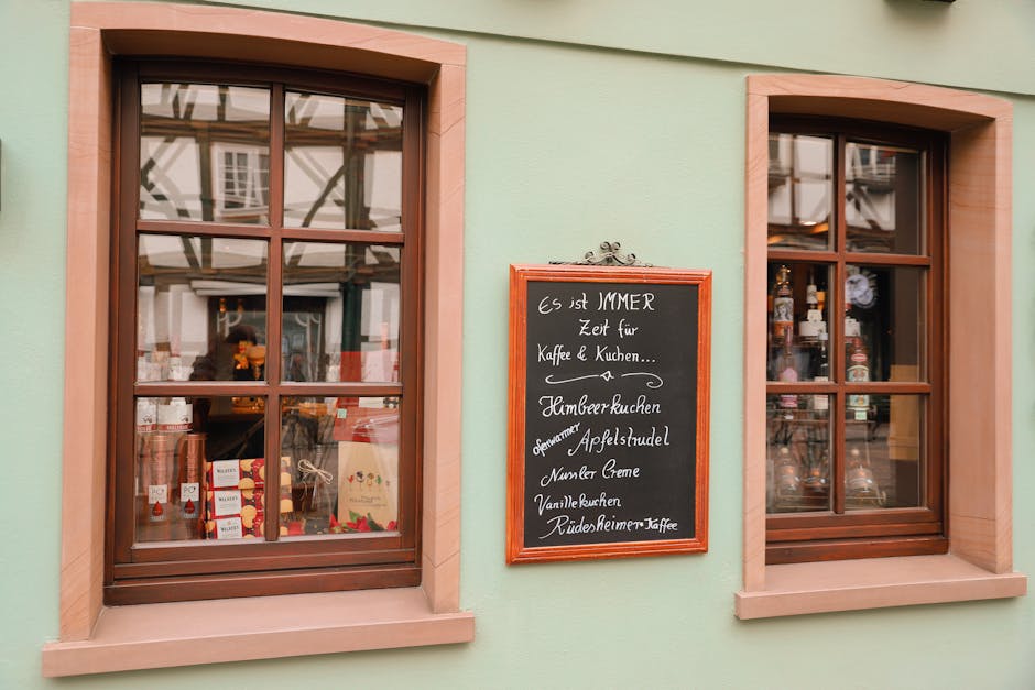Traditional German bakery window