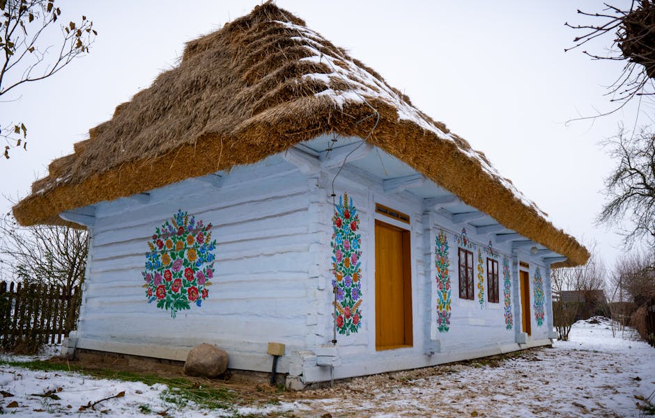 Traditional painted folk house