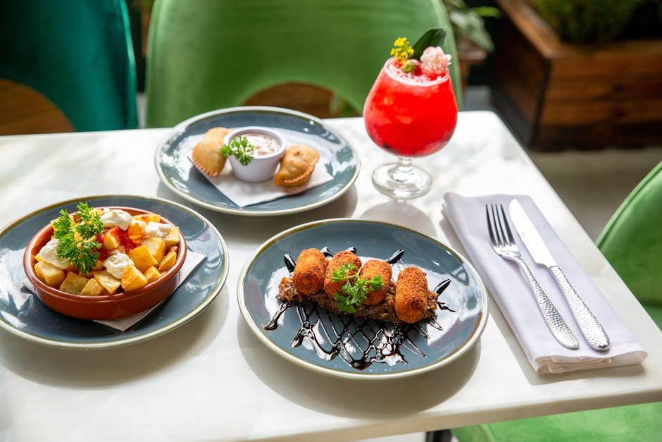 Traditional Spanish tapas and drinks