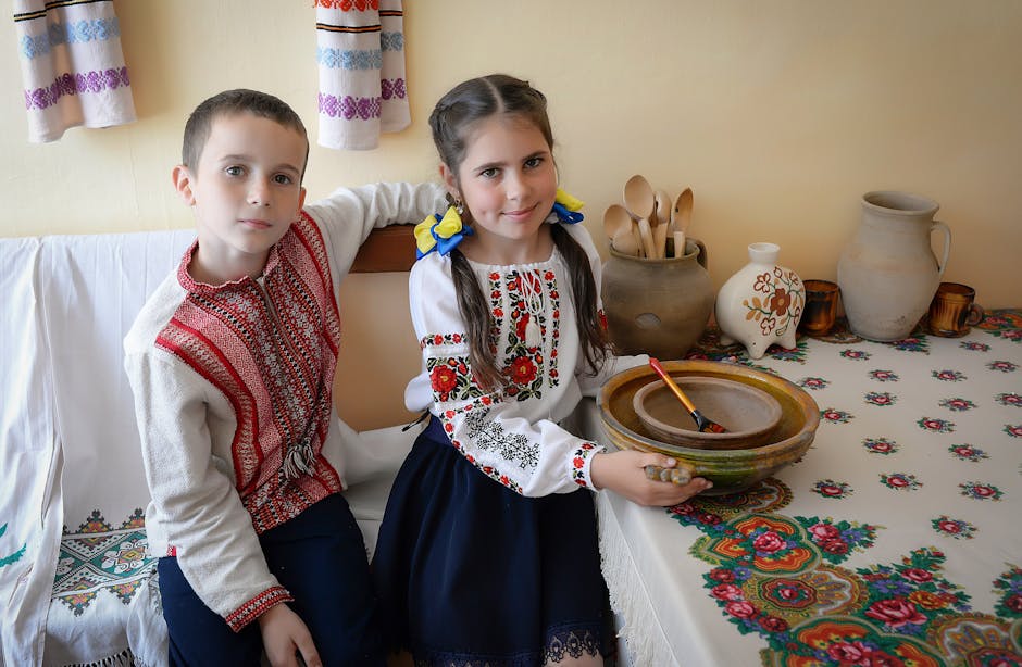 Traditional Ukrainian folk festival with crafts