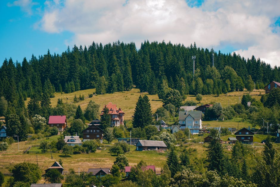 Traditional Ukrainian mountain village