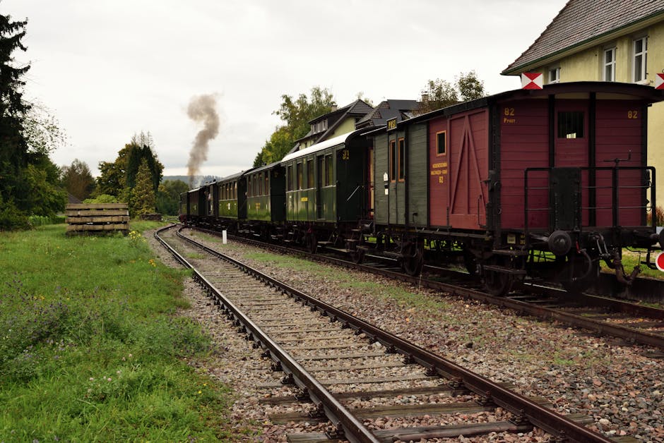 train traveling through German countryside