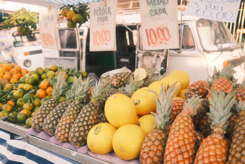 Tropical fruit market in Brazil