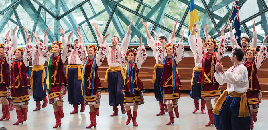 Ukrainian folk dancing celebration