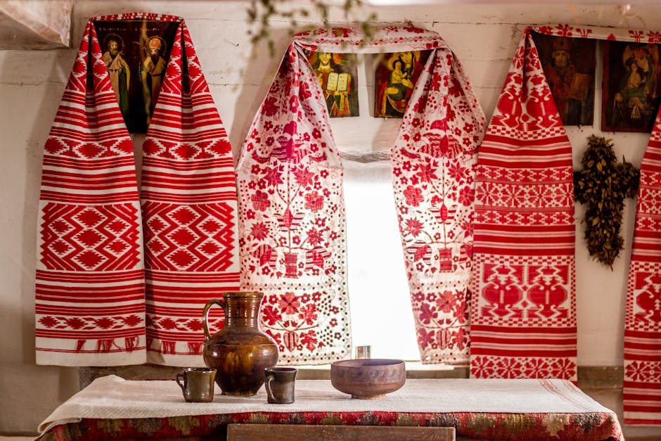 Ukrainian traditional embroidery art exhibit