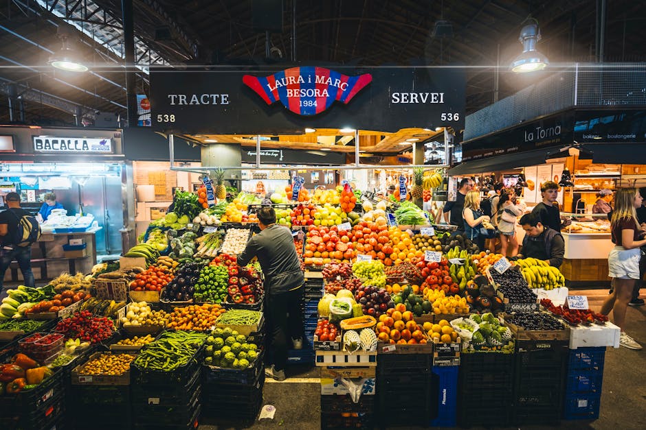 vibrant spanish food market