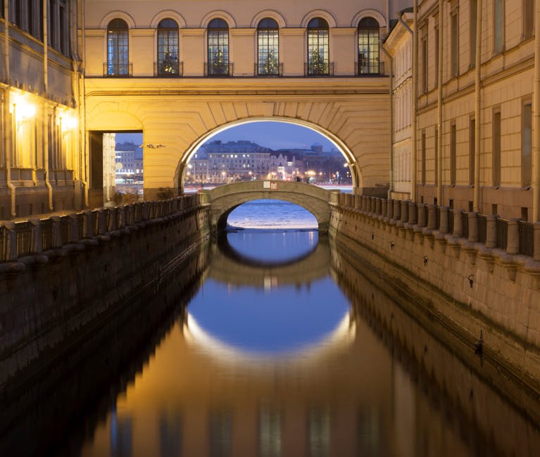 winter cityscape saint petersburg